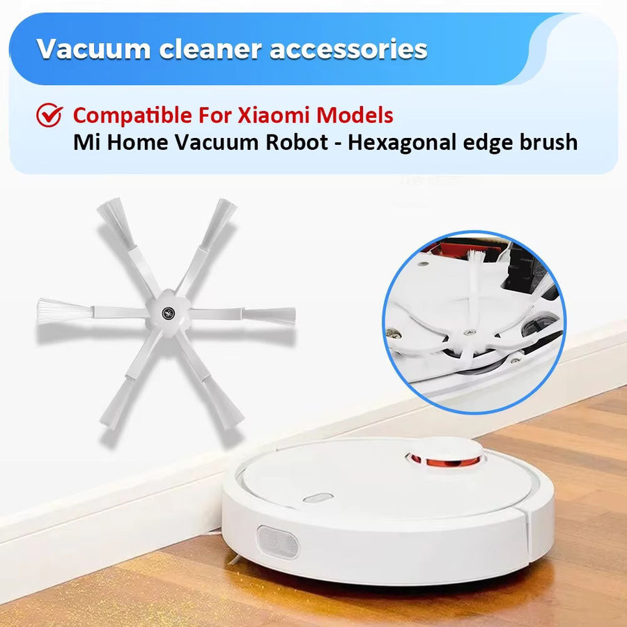 Seitenbürste in Weiß für Roborock Roboterstaubsauger S4 S5 S5 Max S6 S50 S51 S55 S60 S6 Pure E2 E3 E25 E35 E45 C10 T7S T7S Plus und Xiaomi 1/1S - Bild 2