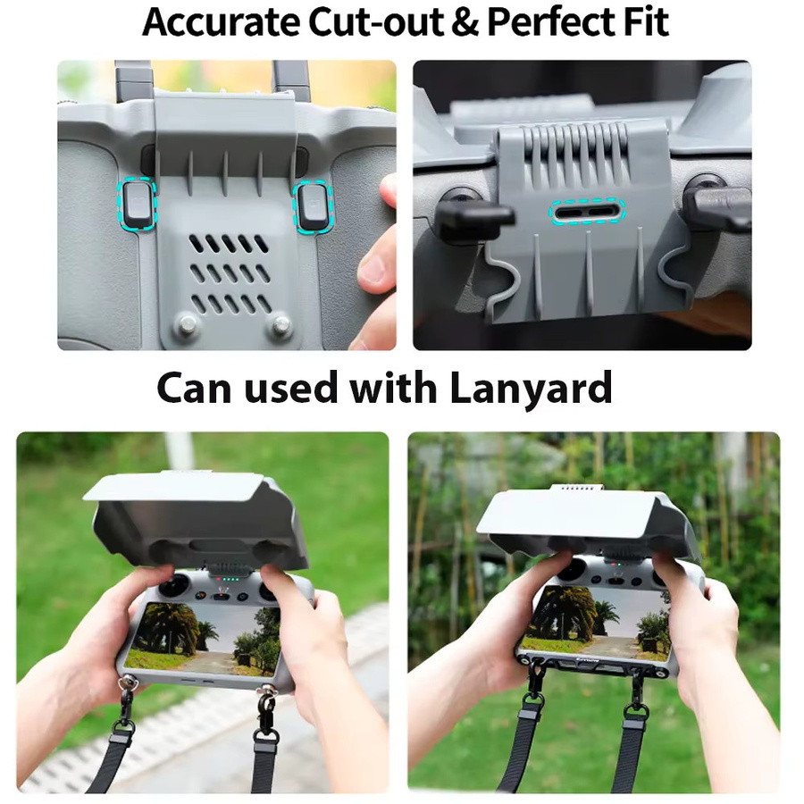 DJI Screen Protector Shell Sonnenschirm Schutzhülle für DJI RC/RC2 Fernbedienung in Grau - Bild 4