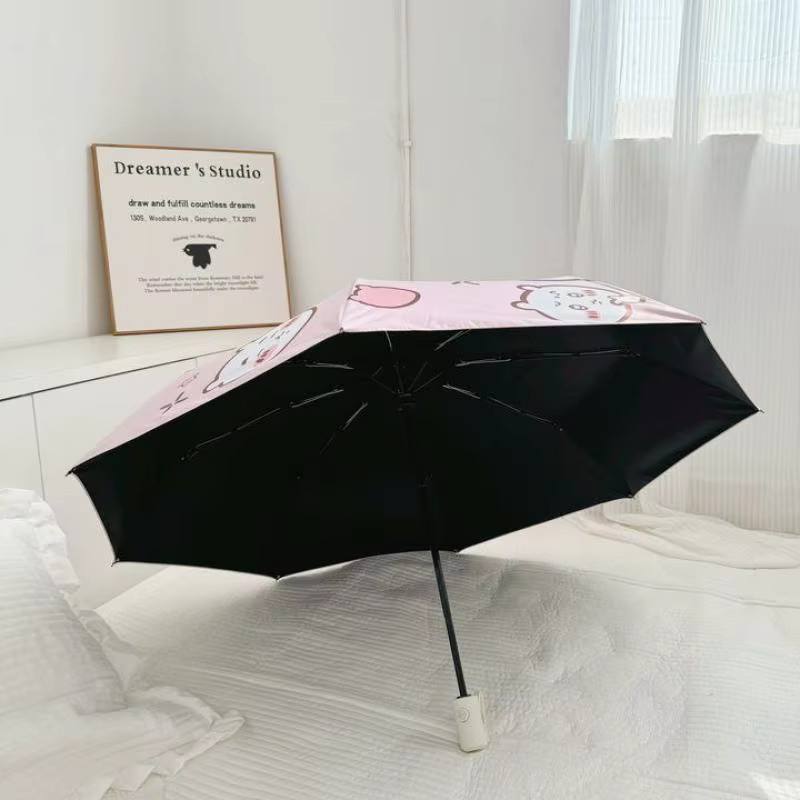 Chiikawa Faltbarer Regenschirm und Sonnenschirm mit UV-Schutz und Ein-Klick-Öffnung und Schließfunktion - Bild 2