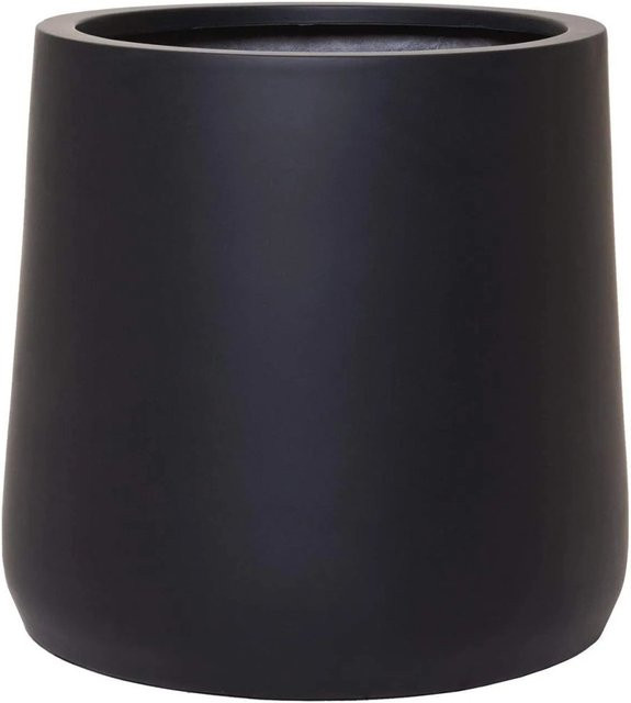 Vivanno Blumentopf Vekra aus Fiberglas in Schwarz, B/T/H: 55 x 55 x 50 cm - Bild 1