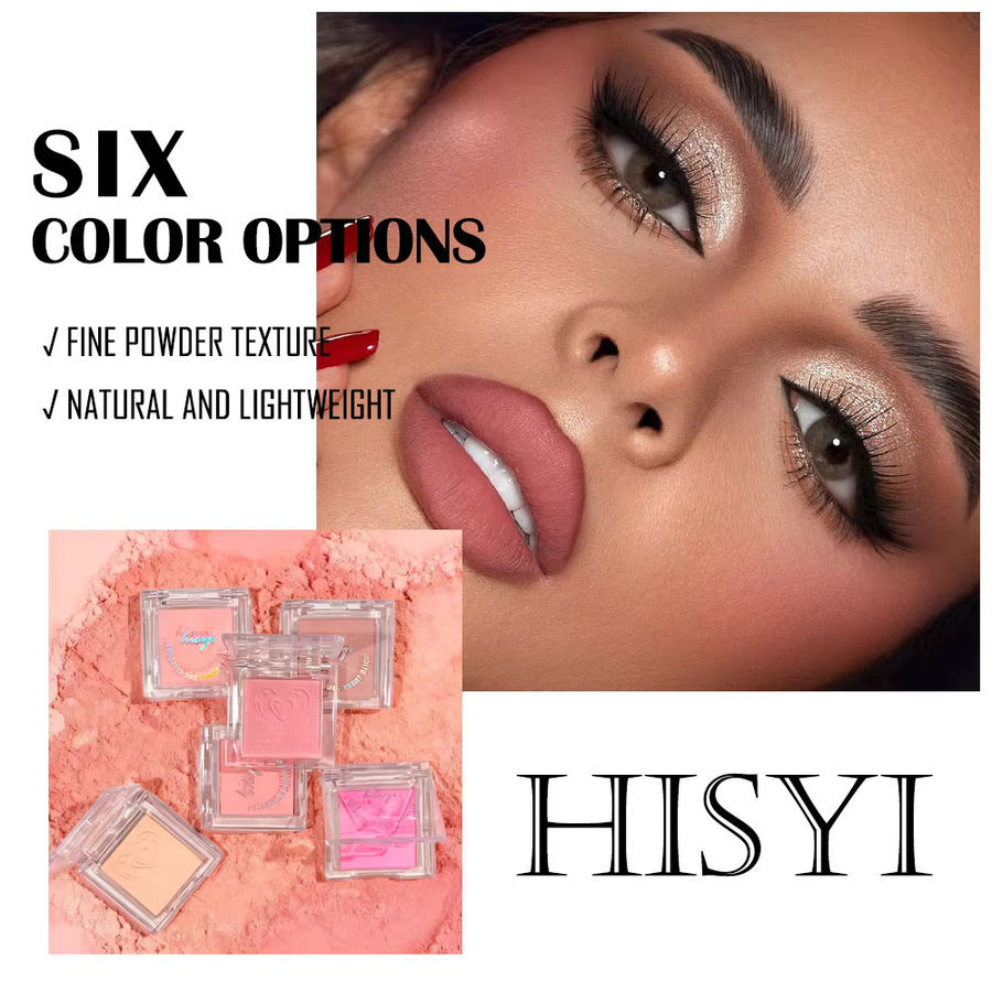 HISYI Sweetheart Blush, 6 Farben, Matt-Schimmer Rouge-Puder - Bild 2