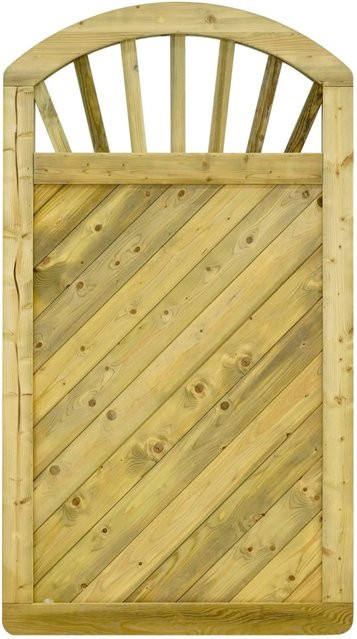 GartenLand Massivzaun INNSBRUCK Holzzaun aus Fichte in Grün, Bogen und Strebe, kesseldruckimprägniert, B/H: 100 x 180 cm - Bild 1