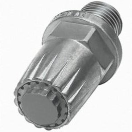 Riegler Lärmarme Runddüse aus Zink-Druckguss in Silber, M12x1,25, Düsen-Außendurchmesser: 19 mm - Bild 1