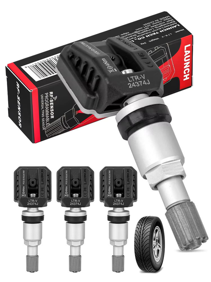 LAUNCH X431 TSENSOR-05 TPMS-Sensor 315 MHz/433 MHz, 100 % programmierbarer Reifensensor für Reifenreparatur, Farbe: Silber - Bild 1