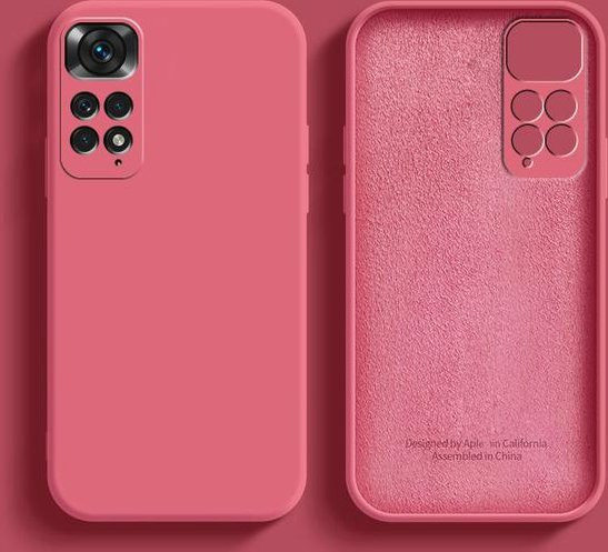 Luxus Flüssigsilikon Soft Cover für Xiaomi Redmi Note 13 Pro 5G, Note 12, Note 11 Pro 5G, Note 11s und Note 10 in Hellrosa - Bild 1