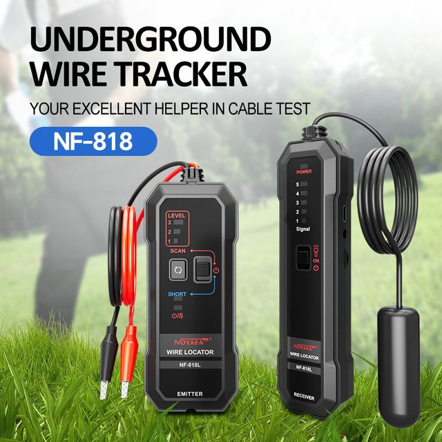 Noyafa NF-818L Untergrund-Kabelsuchgerät in Schwarz: Professioneller Kabelfinder und visueller Fehlerortungsgerät zur störungsfreien Kabelprüfung - Bild 1