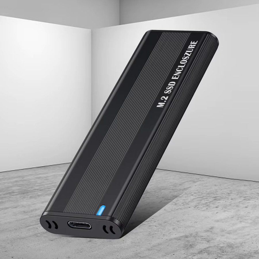 Alloet Dual-Protokoll M.2 NVMe SSD-Gehäuse 10Gbps Adapter in Schwarz, werkzeuglos - Bild 2