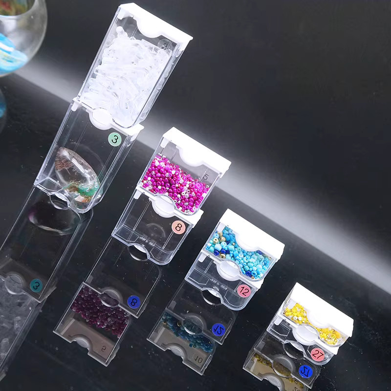 Durchsichtige Kunststoff-Aufbewahrungsbox für Diamantmalerei und Perlen-Stickerei-Zubehör - Bild 2