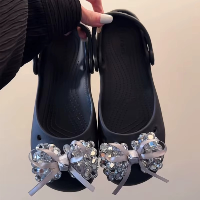 SMATLELF Schuh-Charm, Kristall, Schwarz, Damen - Bild 1