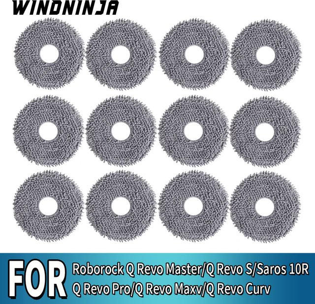 Roborock Ersatz Wischpads in Grau für Q Revo Master, Q Revo S, Q Revo Pro, Q Revo Maxv, Q Revo Curv und Saros 10R - Bild 1
