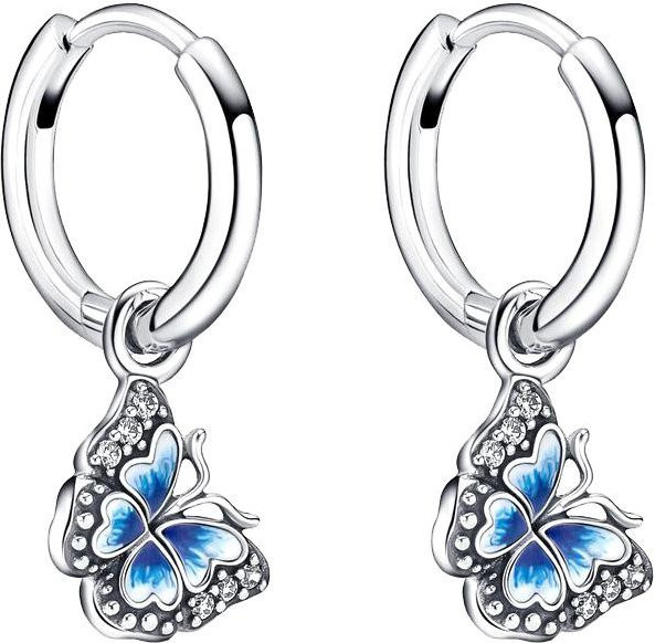 ANENJERY Bijouterie Creolen, 925 Sterling Silber, Damen, weiß - Bild 1