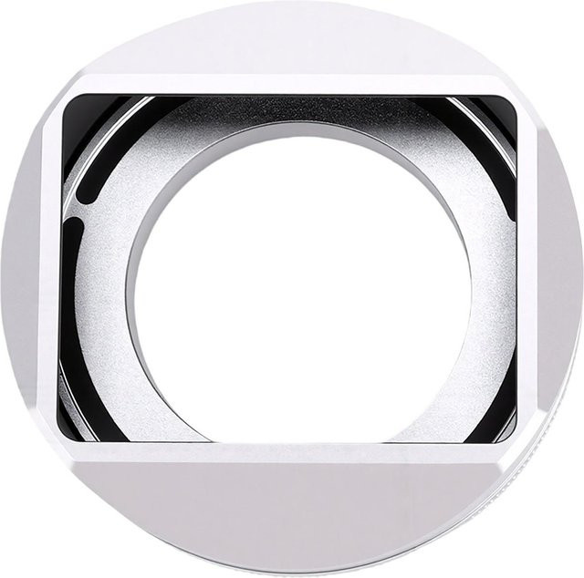 Quadratische Gegenlichtblende mit magnetischem Filter-Adapterring aus Aluminium für Fujifilm X100VI X E5 X100V X100F X100T X100S, Farbe Silber - Bild 1