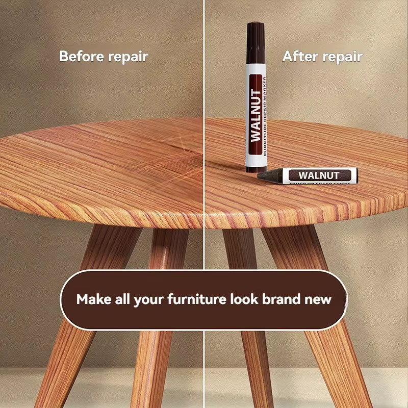 MarFurniture Holzreparaturstift von Crayo zur Ausbesserung von Kratzern an Möbeln, Tischen und Böden, wasserdicht, 12 Stück - Bild 3