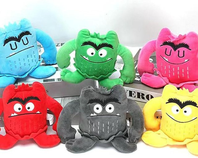Yiran toy Kawaii Hue Monster Plüschtier-Puppen-Set, 6-teiliges Set, bunt - Bild 1
