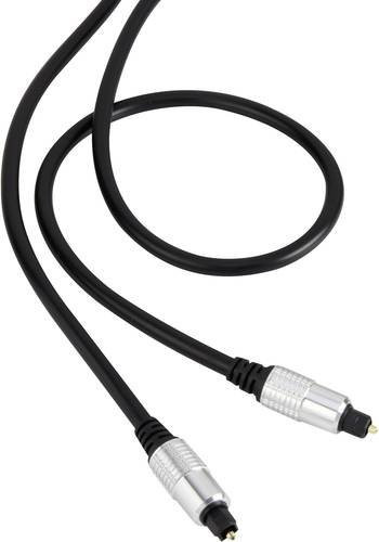 SpeaKa Toslink Digital-Audio Anschlusskabel mit optischem Stecker, Schwarz, Länge: 1,50 m - Bild 1