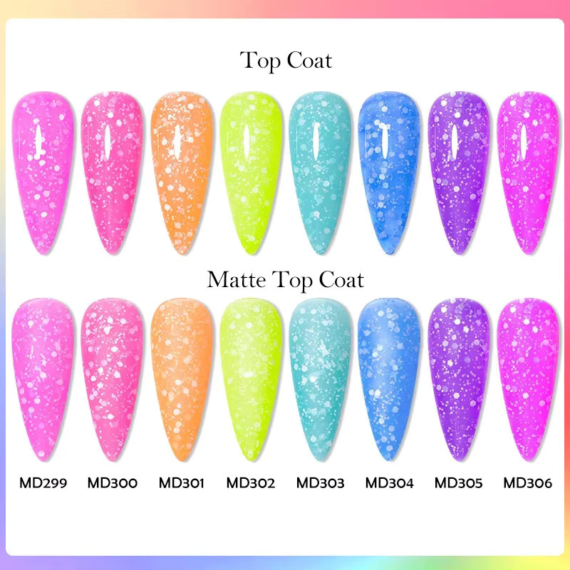 MSRUIOO Nagellack Gel, fluoreszierend, Schneeflocken-Glitzer, 8 ml - Bild 3