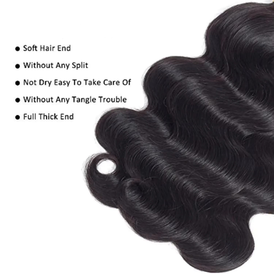 MIHUGASS Body Wave Haarbündel, Brasilianisches Echthaar, 38-40 Zoll - Bild 4