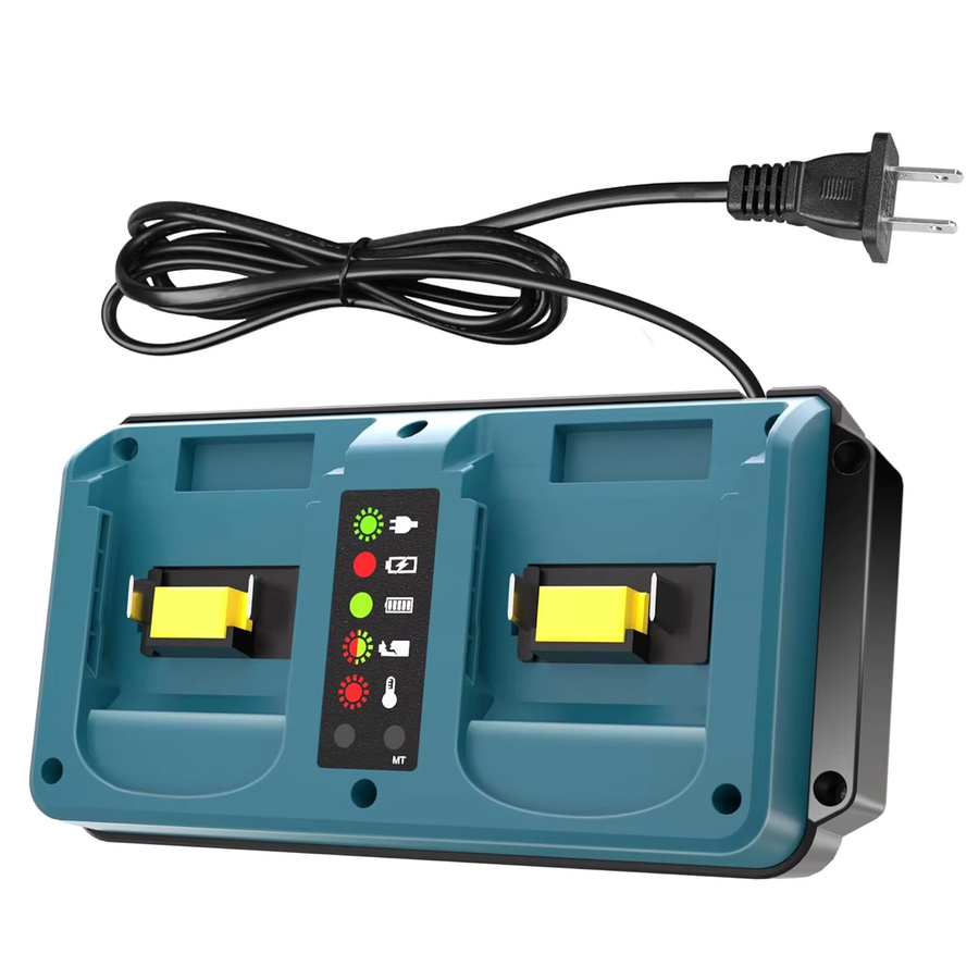 Dual Ports Ersatzladegerät für Makita 14,4V-18V Li-Ion Akkus, kompatibel mit BL1815 und BL1820 sowie BL183, Blau - Bild 6