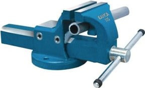 Parallelschraubstock Kanca Fortissimo Fix in Blau aus Stahl mit 125 mm Backenbreite und 160 mm Spannweite - Bild 1