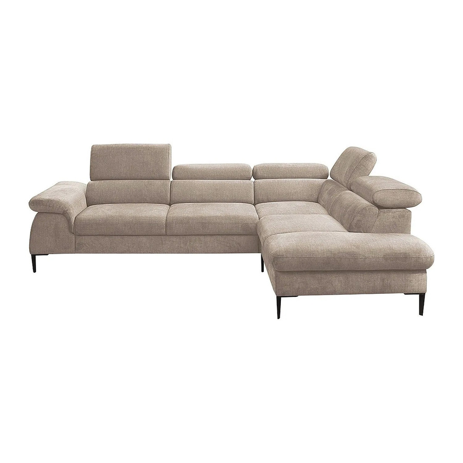 Schlafsofa Sepina von Pascal Morabito in Beige mit Samtbezug und L-Form - Bild 2