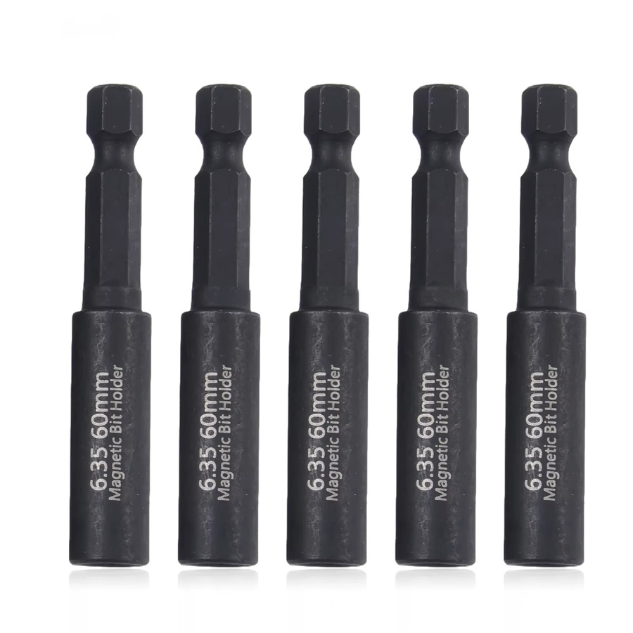 DAZZLEEX Magnetische Schraubendreher Verlängerung Bit Halter Set, 2 Stück, Schwarz, Länge: 60 mm, 1/4 Zoll Hexagon Schaft - Bild 4
