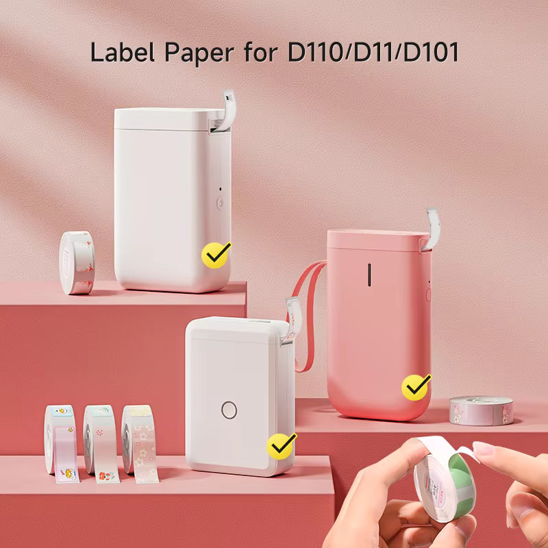 Niimbot Etiketten Aufkleber Papierrollen für D11 D110 D101 in Weiß und Transparent wasserdicht - Bild 2