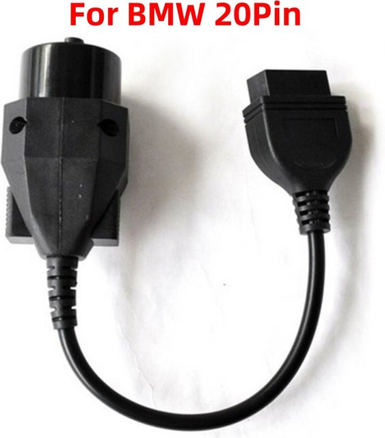 OBD2-Adapterkabel für BMW 20-Pin auf OBD2 16-Pin Buchsenanschluss in Schwarz - Bild 1