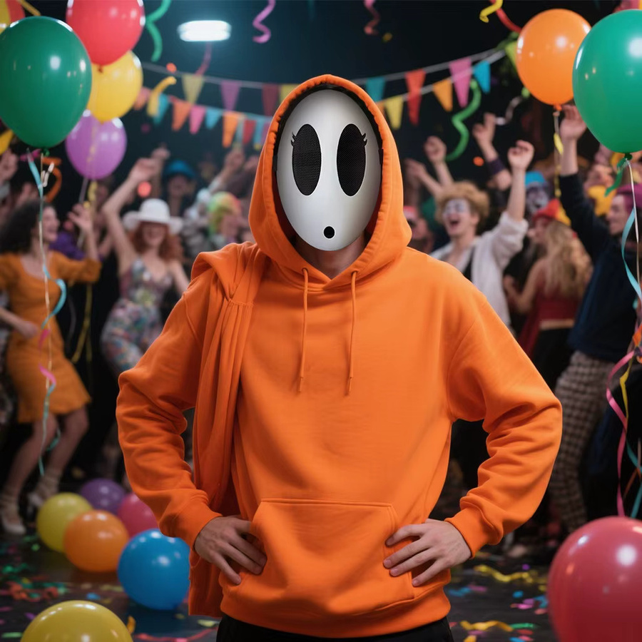 Game Bros Shy Guy Maske, Super Mario, Kunststoff, Unisex, Weiß - Bild 5