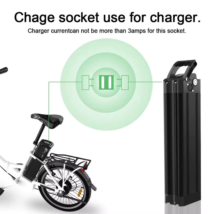 Aleaivy Silverfish E-Bike-Akku 48V mit BMS und 54,6V 2A Ladegerät in Schwarz für 350W-1000W Motoren, passend für BURCHDA R8S Pro und JINGHMA R8 Pro - Bild 7