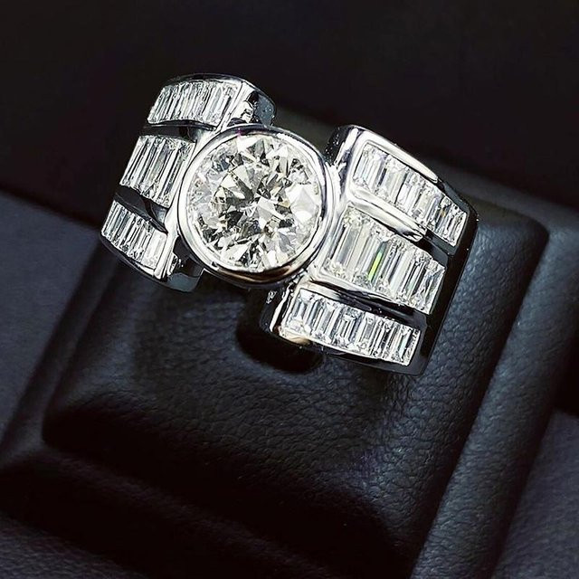 YIRAN Jewelry Ring, Kupfer, Weiß, Zirkonia, Damen - Bild 1