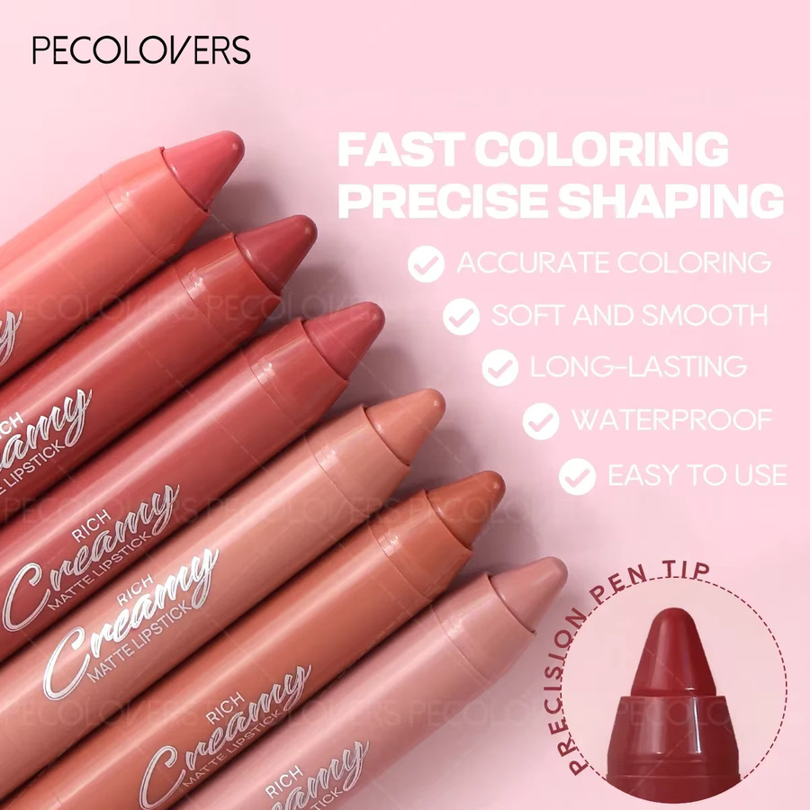 Lip Liner Pen Soft Matte Lip Crayon, Lippenstift, Matt, Unisex - Bild 5