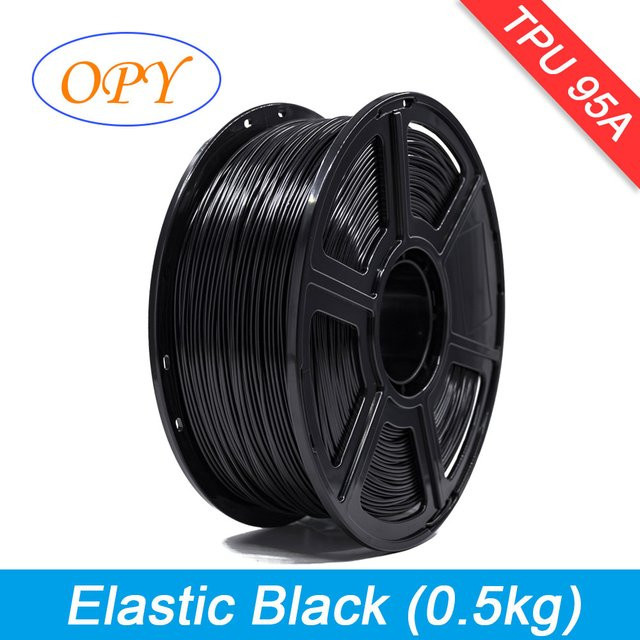 OPY TPU-Filament flexibles Material für FDM 3D-Drucker Durchmesser: 1,75 mm, Gewicht: 0,5 kg, Farben: Schwarz, Rot, Grün, Blau, Gelb - Bild 1