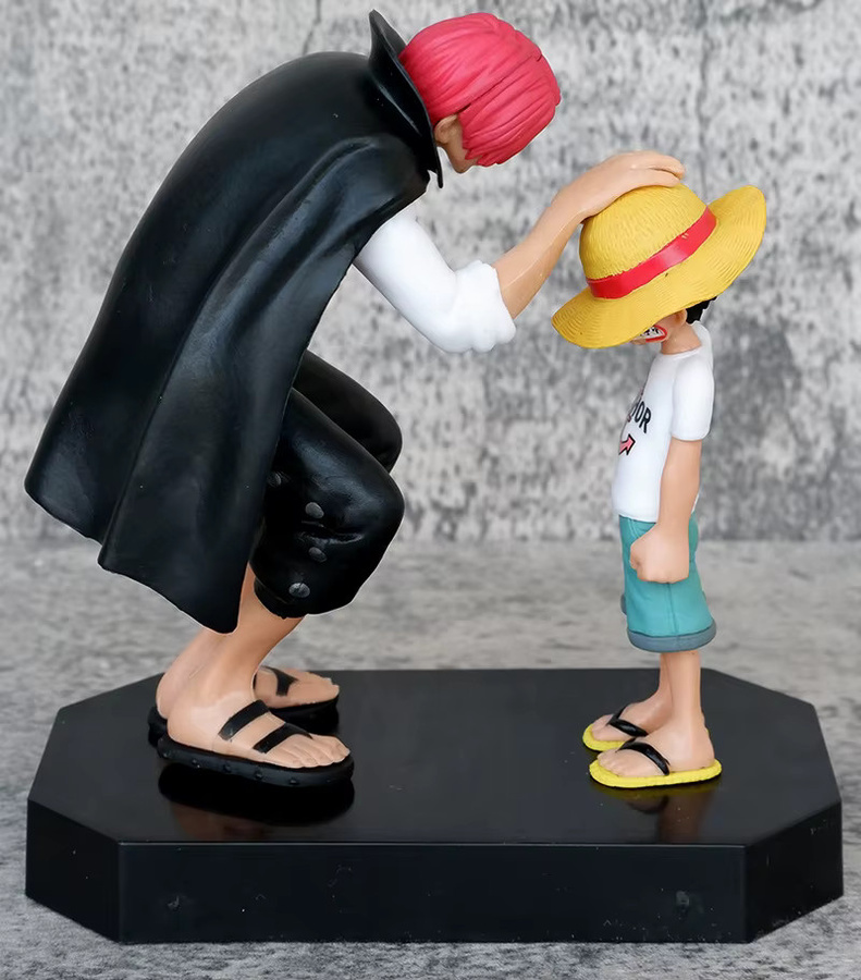 Bandai One Piece Red Hair Shanks & Child Ruffy Relation Ver. Action Figure Statue, Kunststoff, 17cm - Bild 2
