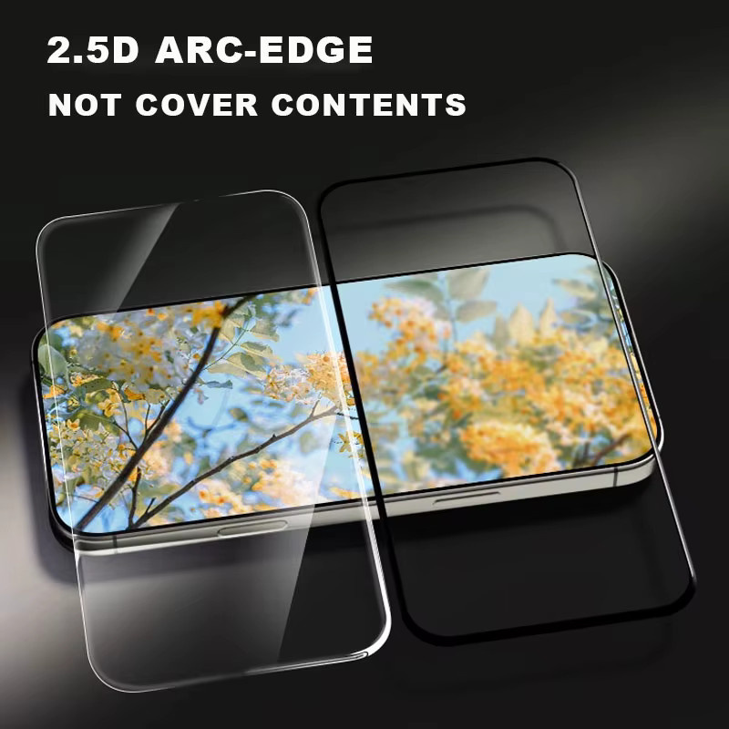 PHENVEL Displayschutz aus gehärtetem Glas für iPhone 13 14 15 16 Pro Max, transparent, 2-4 Stück - Bild 2