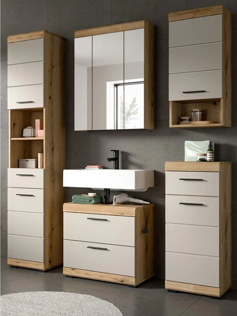 Inn.Furn Badmöbel Set Shawn in Sand und Eiche, 5-teilig, modern, Breite: 164 cm - Bild 1
