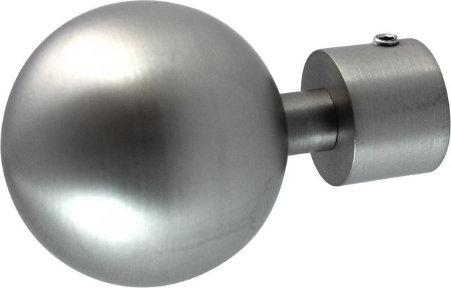 Mydeco Gardinenstange-Endstück Ball Classic in Edelstahl-Optik, Durchmesser: 1,6 cm - Bild 1