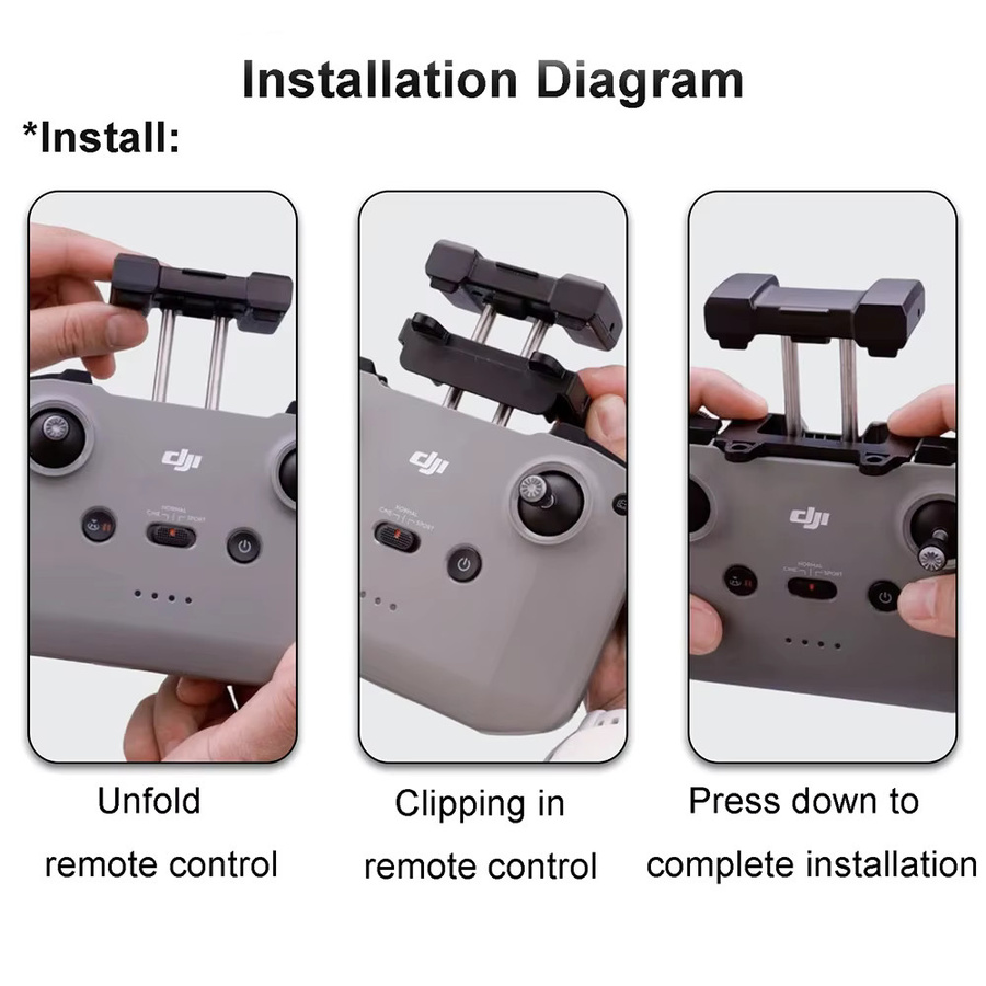 DJI Fernbedienungs-Lanyard-Gurt mit festem Haken für DJI Mini 2 3 4 Pro NEO Air 2S 3 Mavic 3 und DJI RC N1 N2 N3 Drohnenzubehör in Schwarz oder Grau - Bild 3