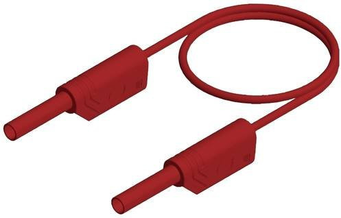 Hirschmann Test & Measurement MVL S 100/1 Au Sicherheits-Messleitung mit 2mm Lamellenstecker in Rot, Länge: 1,00 m - Bild 1