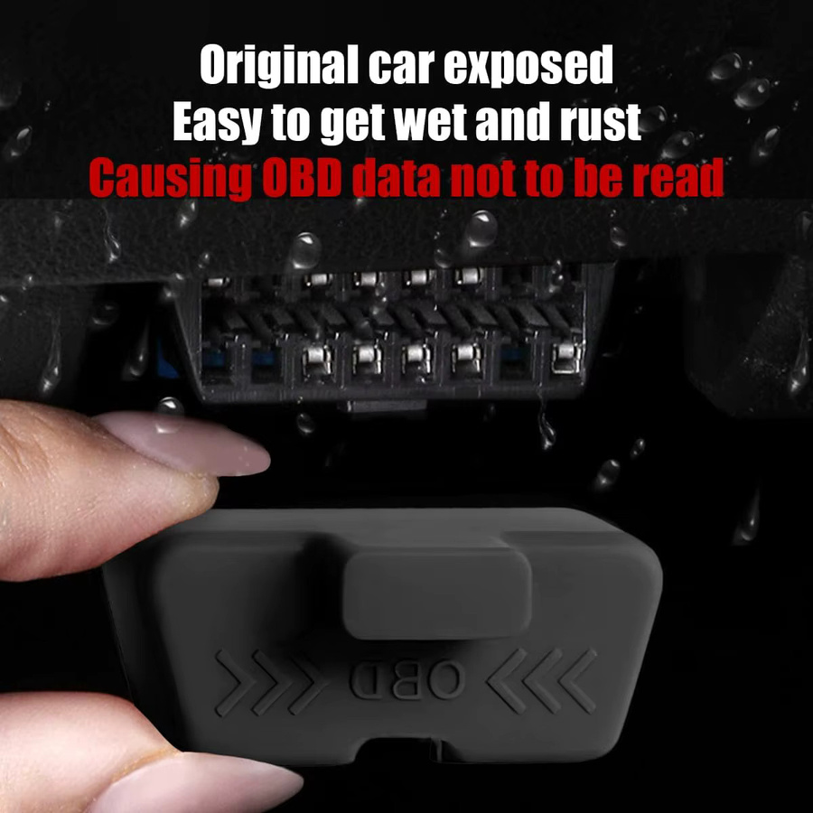 MIYOKAKING Silikon OBD Diagnose Stecker Kappe für Tesla Modell 3 Highland und Modell Juniper 2025, Staubschutz für Fahrzeug Port, Schwarz - Bild 4
