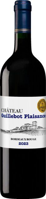 Château Guillebot Plaisance Rotwein, Merlot & Cabernet Sauvignon, Bordeaux, 2023, trocken, 0,75 l - Bild 1