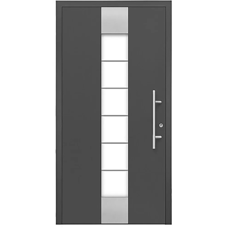 Splendoor Aluminium Sicherheitshaustür Moderno RC3 M310 Premium in Anthrazit mit Glaseinsatz, B/H: 110 x 210 cm, Anschlag Rechts - Bild 2