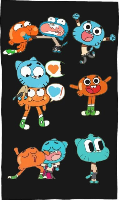gumball Gesichtstuch aus Baumwolle, schnelltrocknend und atmungsaktiv, multicolor, B: 40 cm, H: 60 cm - Bild 1