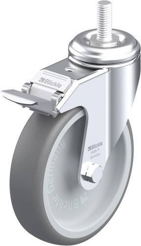 Blickle Lenkrolle LKRA-TPA 126G-FI-GS12 mit Feststeller, Farbe: Grau/Silber, Rad-Durchmesser: 125 mm, Tragfähigkeit: 120 kg - Bild 1