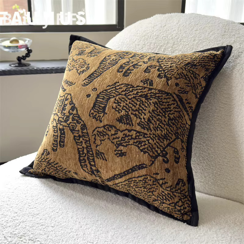 BUNNY FiFi Kissenbezug mit Leopardenmuster aus Chenille, quadratisch, B/T/H: 45 x 45 x 45 cm - Bild 2