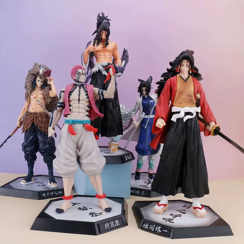 Bandai Demon Slayer Anime Actionfiguren aus Kunststoff, mehrfarbig, Kimetsu Yaiba Figuren Set - Bild 1