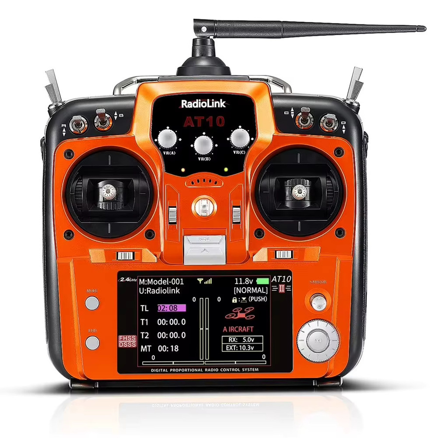 RadioLink AT10 II 2,4G 10CH RC-Sender, mit R12DS Empfänger, PRM-01 Spannungsmodul - Bild 2