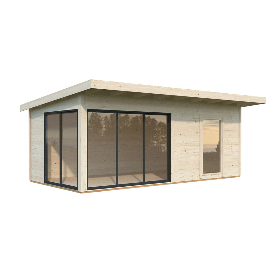 Palmako Gartenhaus Andrea Slide aus Fichtenholz in Braun, Pultdach, B: 595 cm, T: 300 cm, H: 264 cm - Bild 2