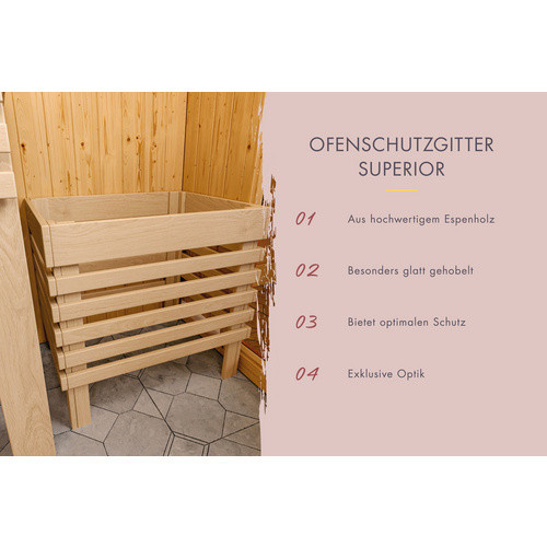 Karibu Ofenschutzgitter Superior in Beige, B/H/T: 60 x 80 x 51 cm - Bild 3