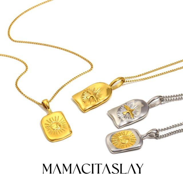 MamacitaSlay Halskette, 316L Edelstahl, 18K vergoldet, gemischte Farbe, Damen - Bild 1