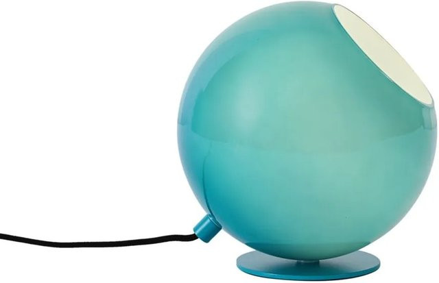 QAZQA Retro Tischleuchte Mabel aus Glas in Blau Glänzend - Bild 1